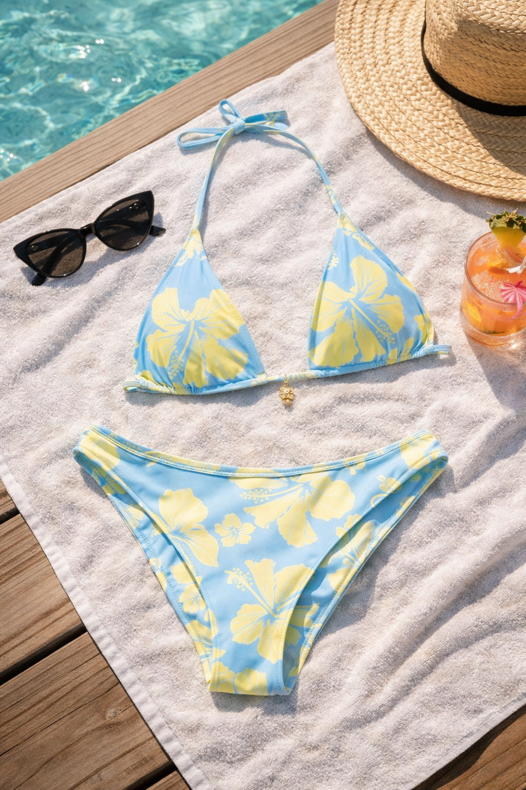 Floral Split Swimsuit